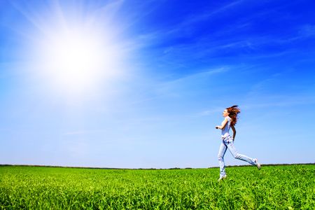Girl playing sportsの写真素材