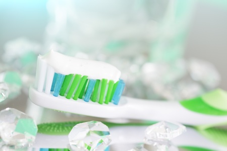 Toothbrush on a light background