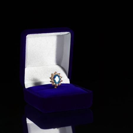 Women's jewelry on black backgroundの写真素材