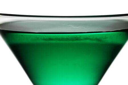 Green cocktail isolated on the white backgroundの写真素材