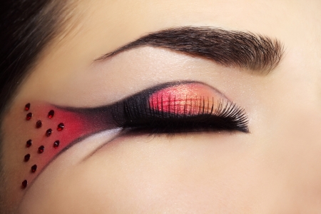 Beautiful eye with creative make-upの写真素材