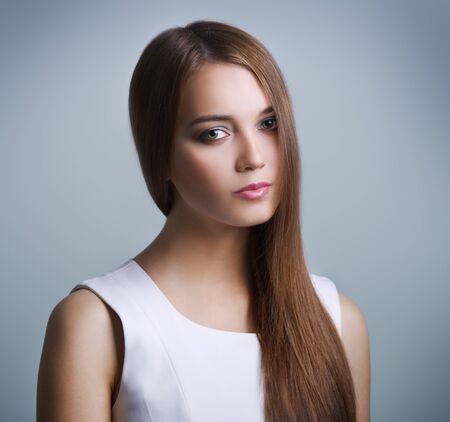 Portrait of young beautiful womanの写真素材