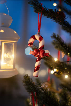 Christmas decoration! Toy on the treeの写真素材