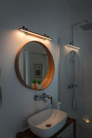 Scandinavian Bathroom. modern minimalist styleの写真素材