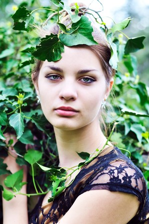 forest nymph - teen attractive girl in the forestの写真素材 [40006961194]｜毎月
