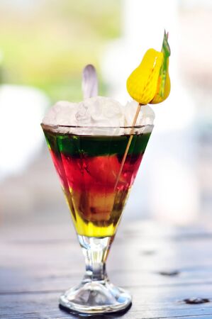 Fruit colorful jelly の写真素材