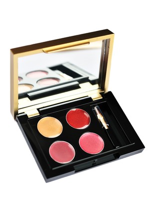 set of lipsticks on over the white の写真素材