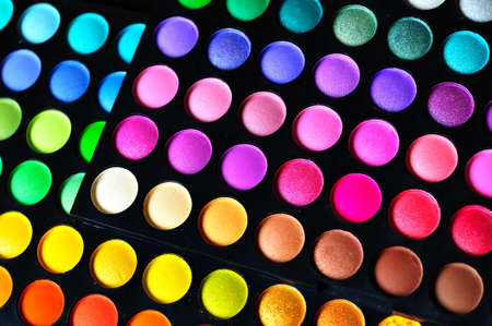 Make-up colorful eyeshadow palettes, as backgroundの写真素材