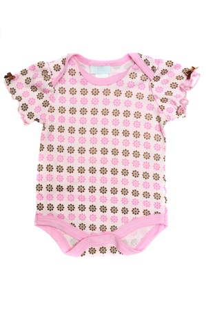 pink bodysuit for baby girlの写真素材