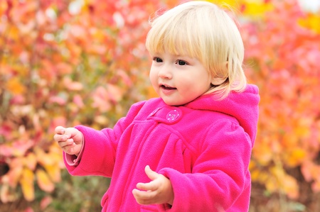 bright day of toddler girlの写真素材