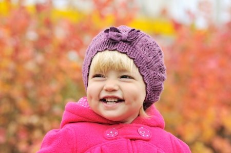 baby girl smiling with dimple  cheeksの写真素材