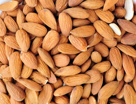 almonds are useful as backgroungの写真素材