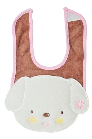 funny bib on over the whiteの写真素材
