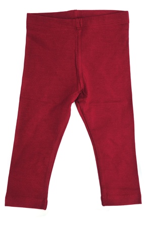 red baby pants on over the whiteの写真素材