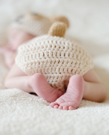 sweet heels of little newbornの写真素材