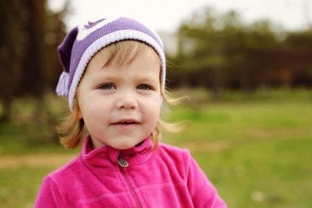 cute portrait of  toddler girlの写真素材