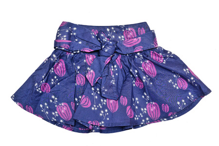 child's skirt over the white backgroundの写真素材