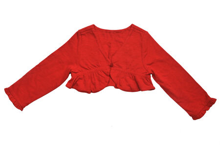 bolero for baby girl over the whiteの写真素材
