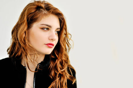 portrait of beautiful teen girlの写真素材