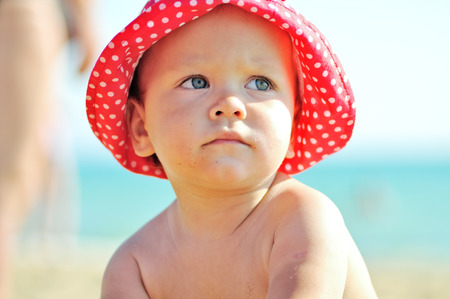 portrait of the summer babyの写真素材