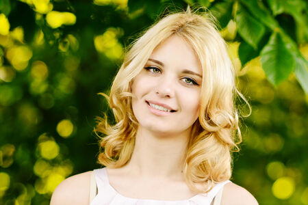 summer portrait of teen girlの写真素材