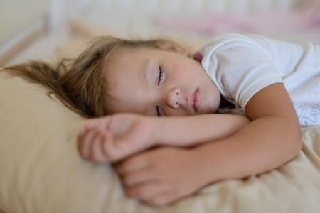 dreams of the toddler sweet girlの写真素材