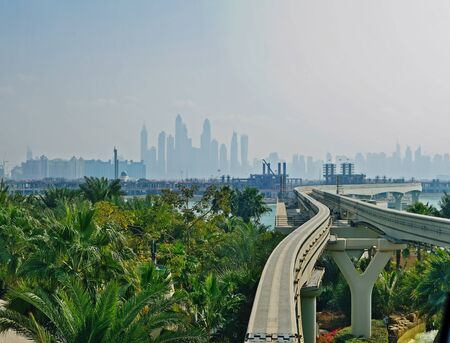 monorail in Dubai city, United Arabian Emaratesの写真素材