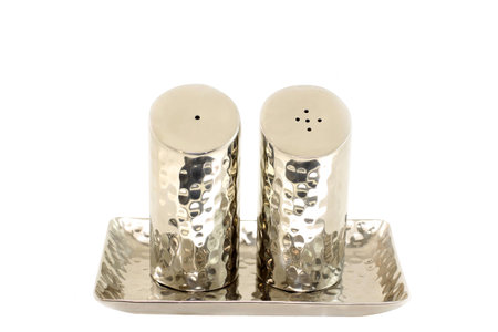 Salt and Pepper on trayの写真素材