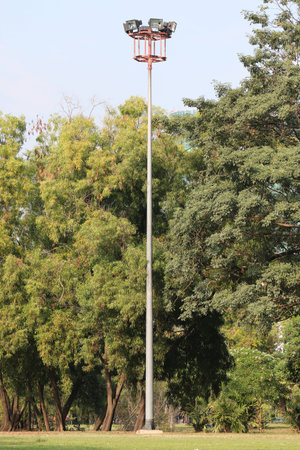 Electric Light In a beautiful park of cityの写真素材