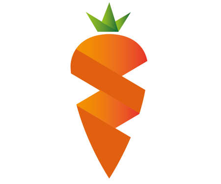 Carrot icon with zigzagのイラスト素材