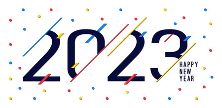 Happy New Year 2023 can be edited until 2029のイラスト素材