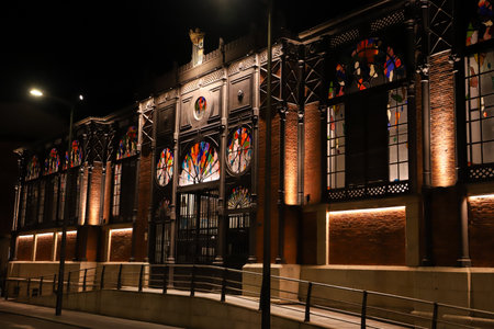 The Salamanca market at nightの写真素材