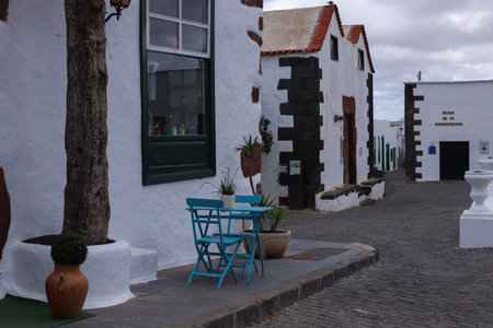 The village of Teguise in Lanzarote, Canary Islands, Spainの写真素材