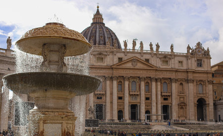 Basilica di San Pietro in Vatican, Rome, Italyの写真素材
