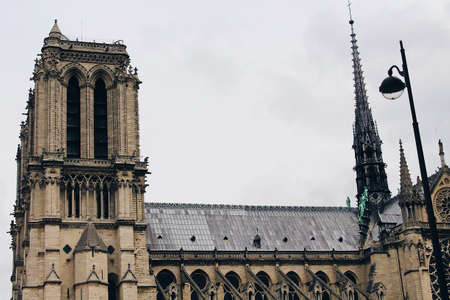 Notre Dame in the summer of 2017.の写真素材