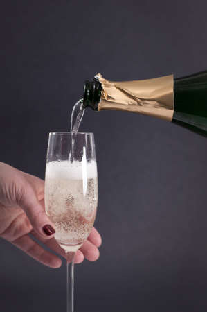 Champagne with Glassの写真素材