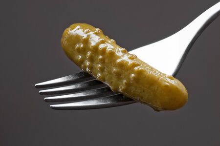 Pickle on a forkeの写真素材