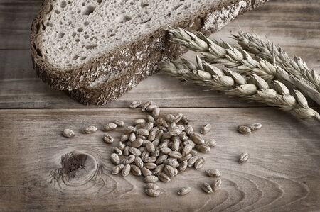 Bread and wheatの写真素材