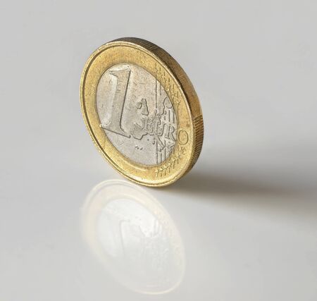 Euro with reflectionの写真素材