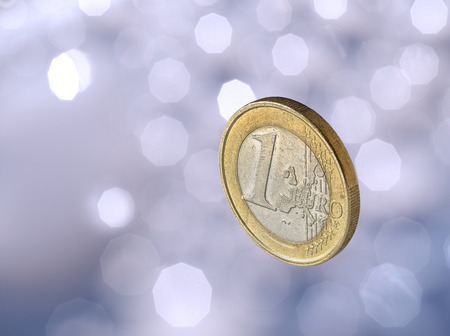 Euro with blue reflectionsの写真素材