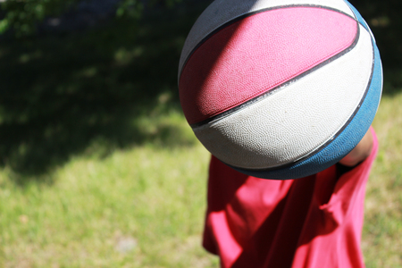 Man With Colorful Basketballの写真素材