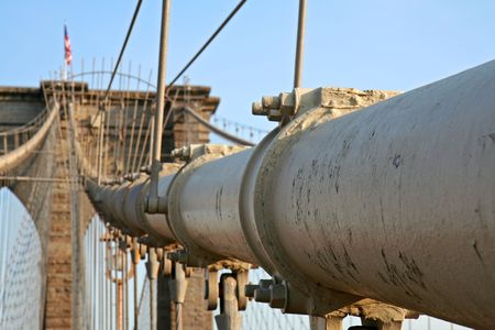 Brooklyn Bridge close upの写真素材