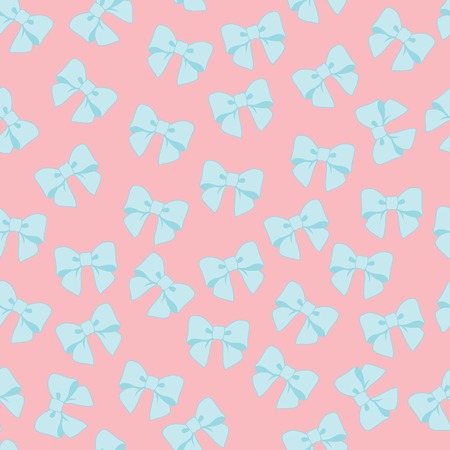 Seamless pattern with pastel bows on a background.のイラスト素材