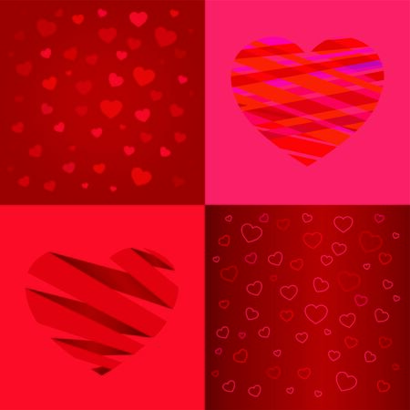 Valentine's day abstract background with cut paper heart. Vector illustrationのイラスト素材