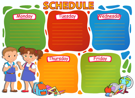 School timetable thematic image vector illustration.のイラスト素材