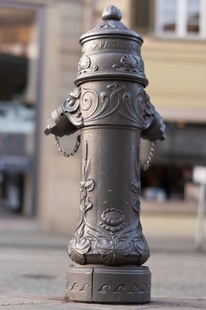 Vintage fire hydrant on the streetの写真素材