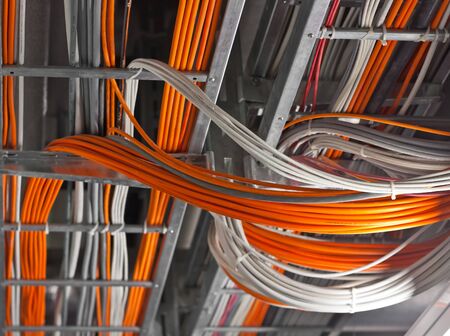 Bunch of network cables. Shallow dof.