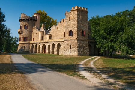 Januv hrad is romantic ruined castle near Lednice, Czech Republicのeditorial素材