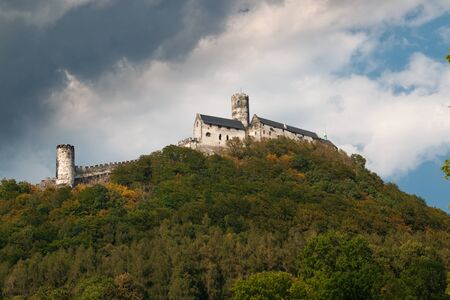 Bezdez medieval castle ruin in northern Bohemia, Czech republicの写真素材