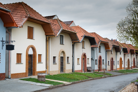 Typical wine houses for Moravia region in Czech Republicのeditorial素材